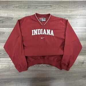 Vintage Indiana University Nike Center Swoosh Pullover Windbreaker Jacket XL